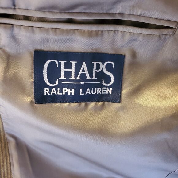 Chaps Corduroy Blazer Mens 46L Brown 2 Button Sport Coat Jacket Ralph Lauren - Picture 8 of 9